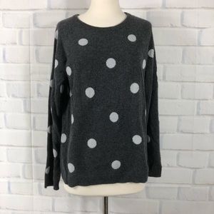 Philosophy Cashmere Gray Polkadot Pullover Sweater